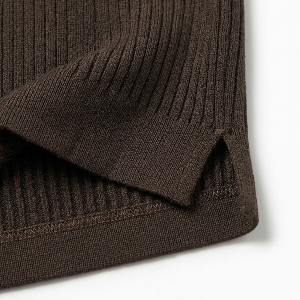 Polo en maille pour homme — col ouvert et texture côtelée — style estival