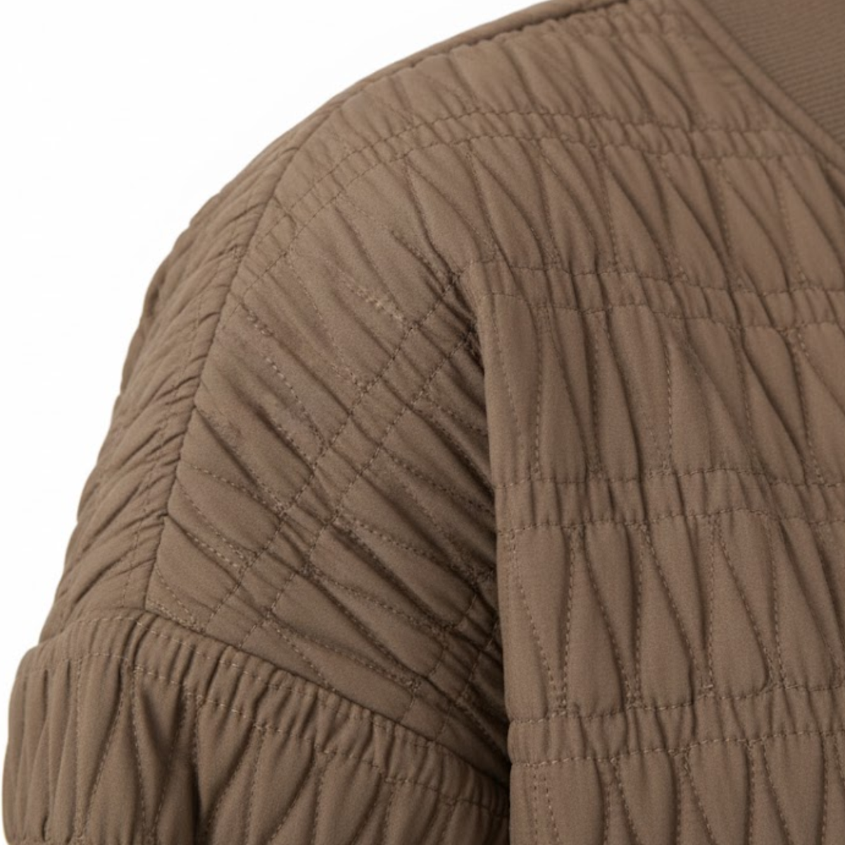 Veste bomber matelassée à col montant et texture gaufrée