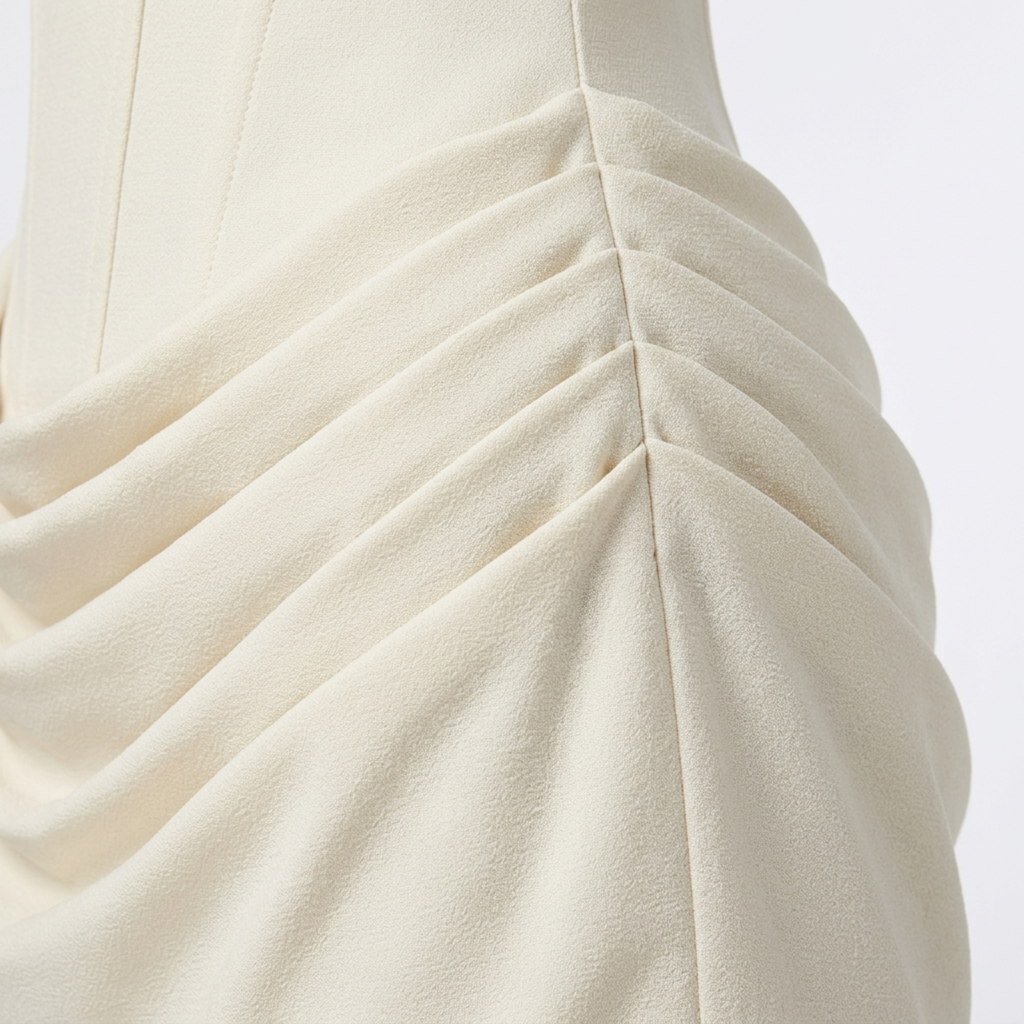 Robe courte femme — jupe plissée en lyocell et bustier corset | tenue de soirée