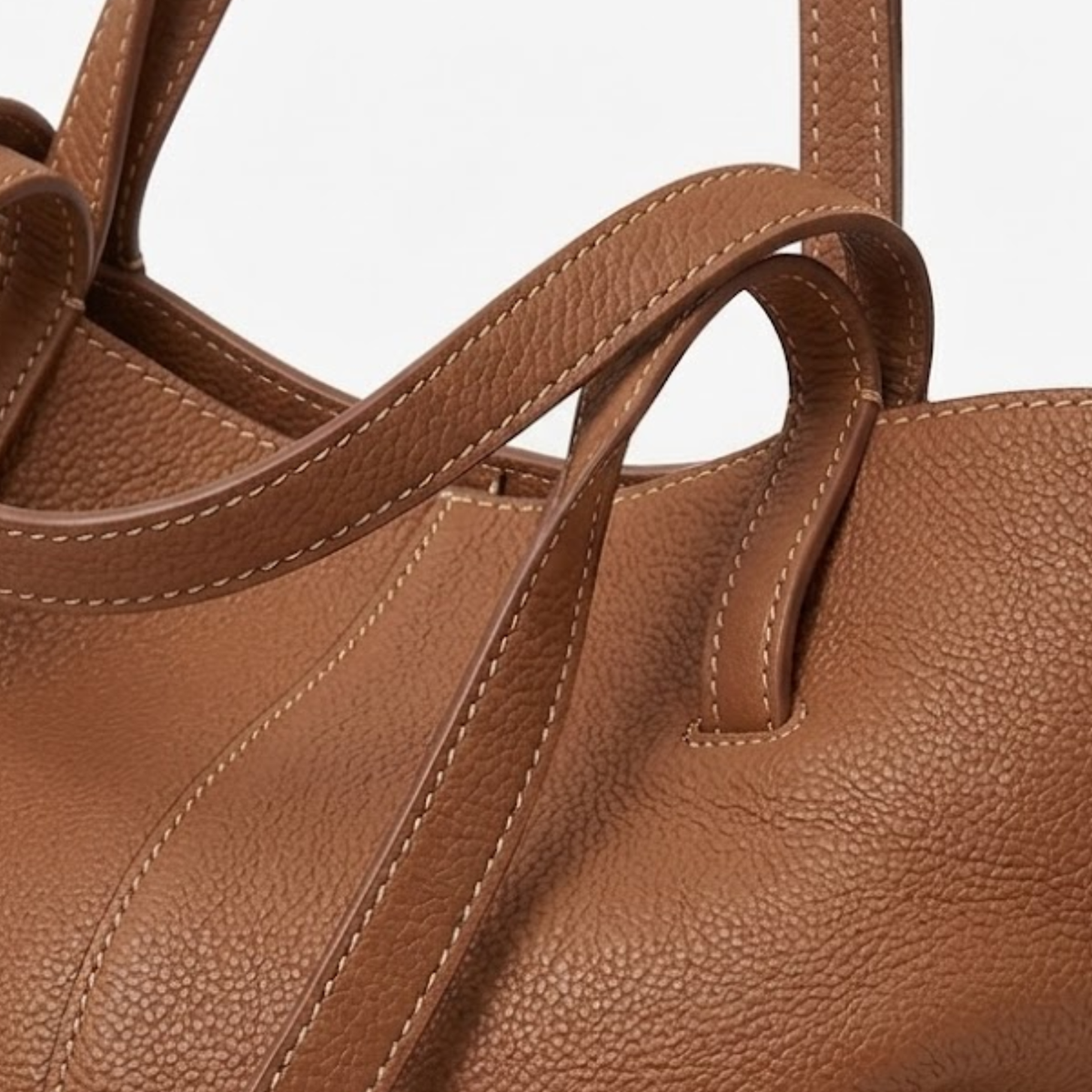 Sac à Main en Cuir de Grande Capacité avec Ailes Plissées pour Femme