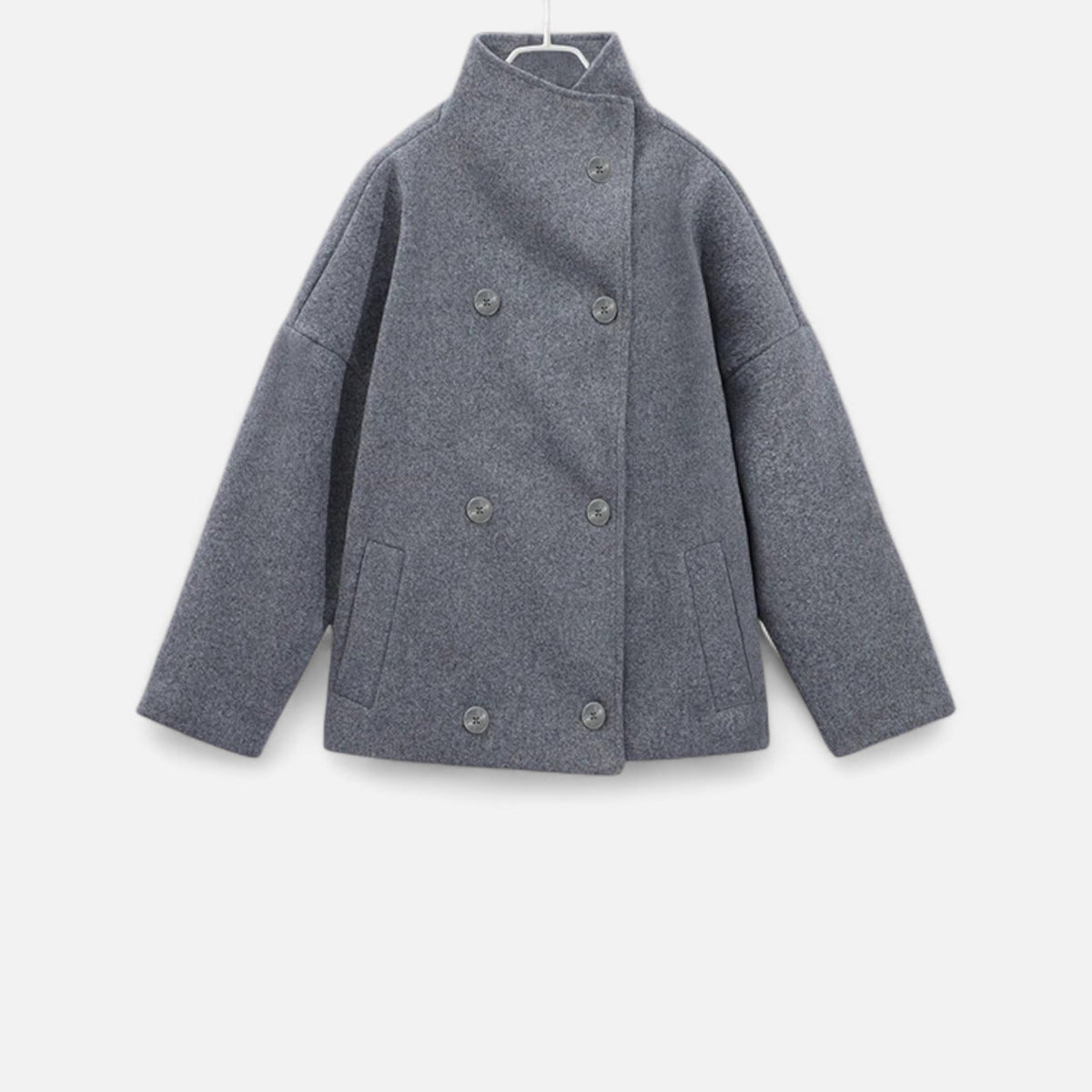 Ancienne Monde | Manteau Court Femme Col Haut Chic