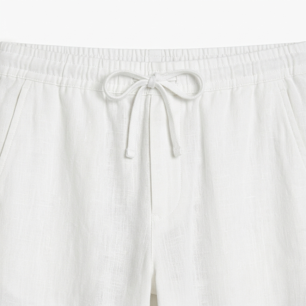 Pantalon large en lin homme — mélange coton — vacances et été