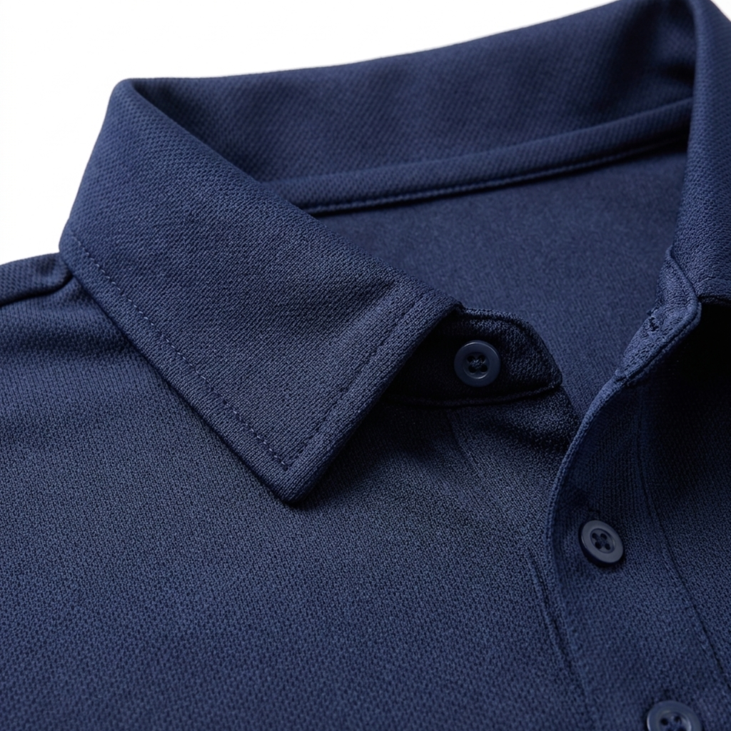 Polo pour homme — tissu technique — coupe ajustée — tenue décontractée