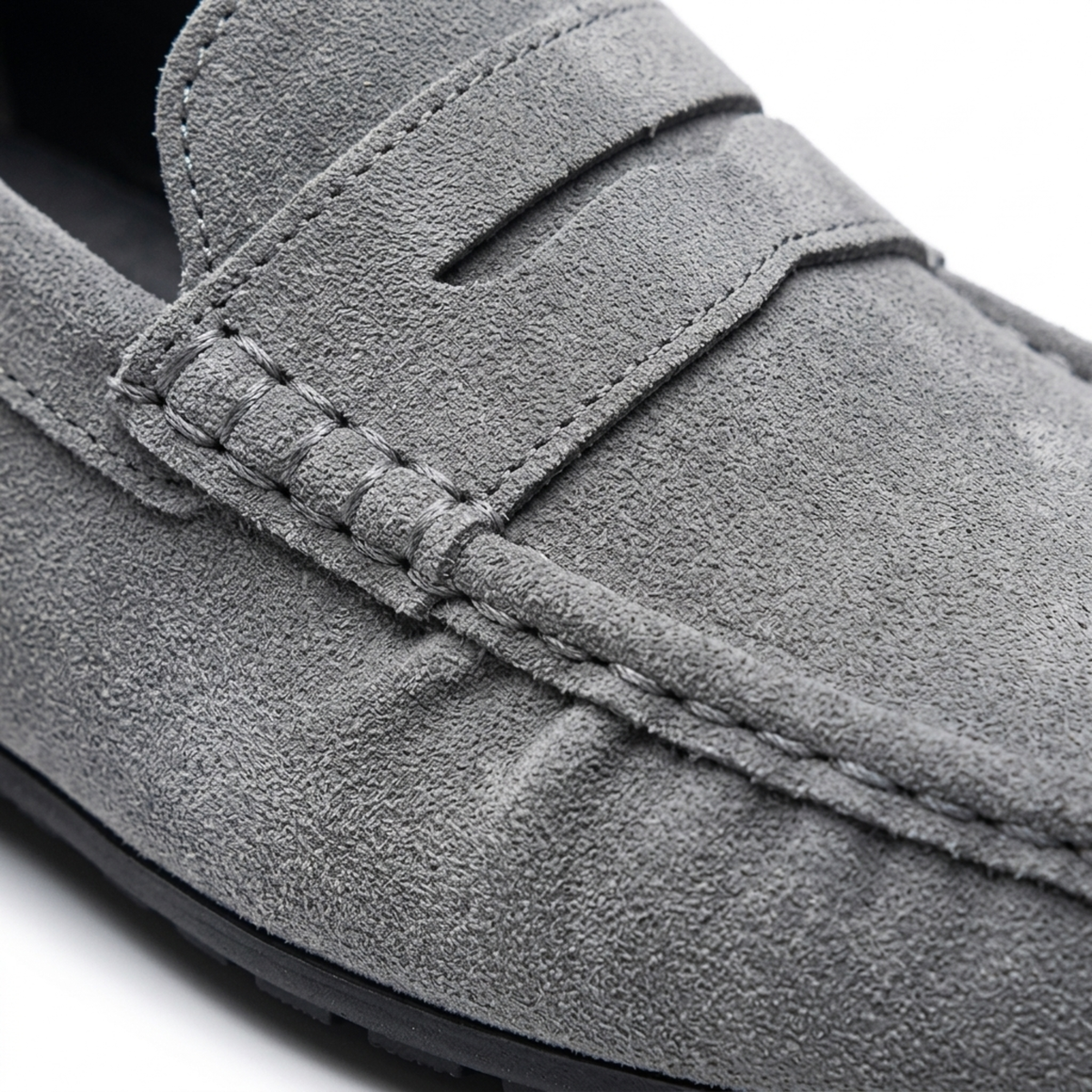 Mocassins en daim pour homme — bride penny — style quotidien décontracté