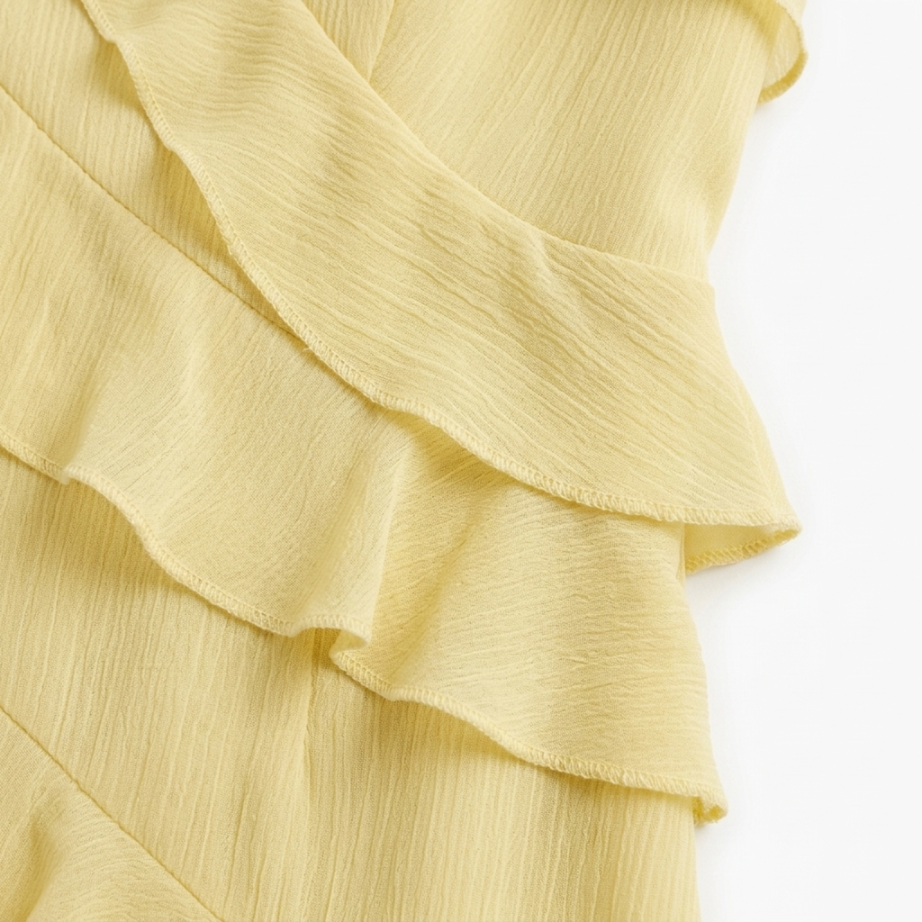 Robe longue à étages femme — col licou V pour soirée et fête — vacances