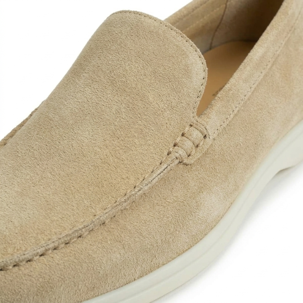 Mocassins homme en daim — semelle légère et flexible — bureau et usage quotidien