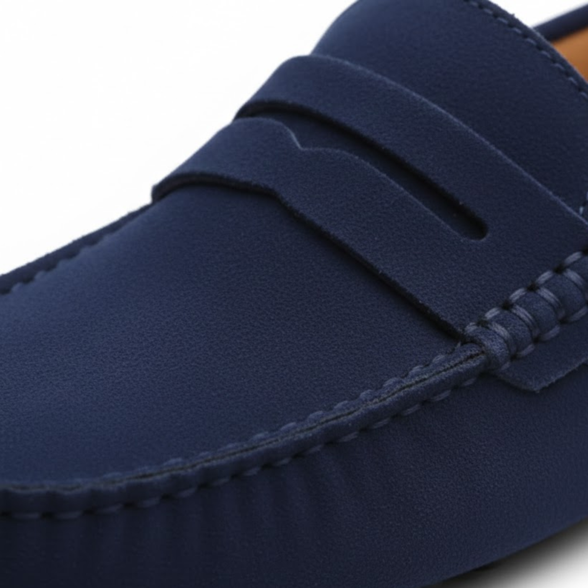 Mocassins en cuir véritable pour homme chaussures de conduite souples à enfiler
