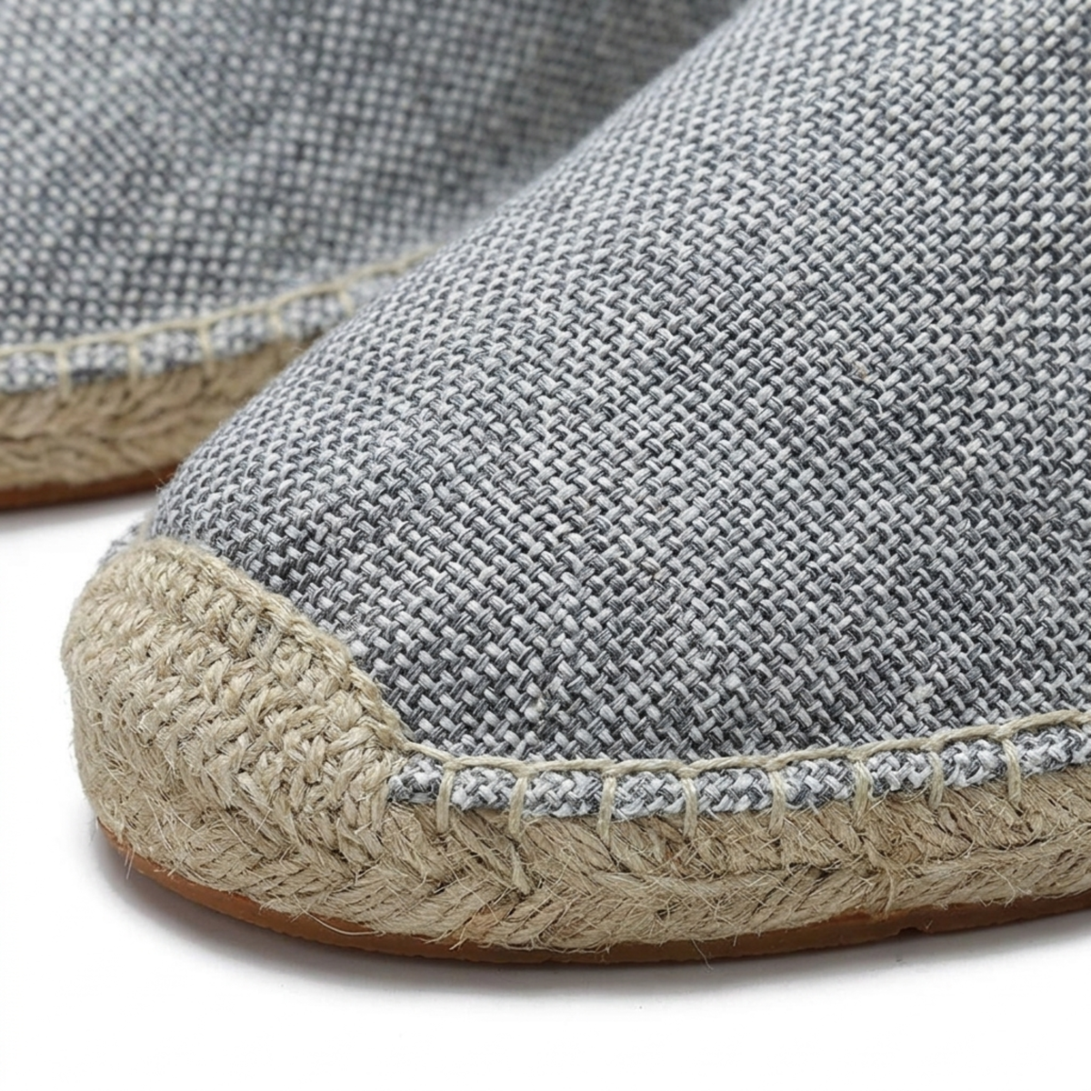 Espadrilles en lin pour homme — mocassins à enfiler en toile — plage et vacances