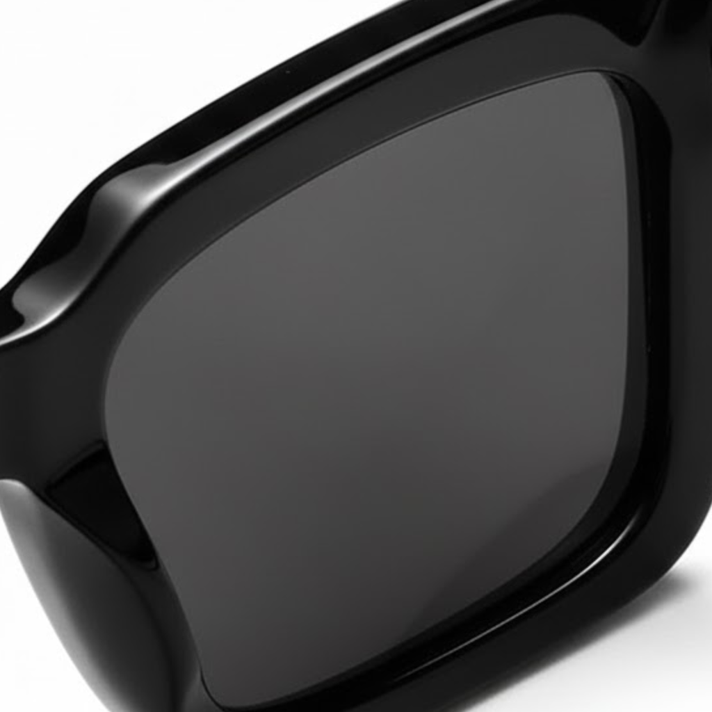 Lunettes de soleil carrées monture épaisse protection UV400 verres TAC unisexe