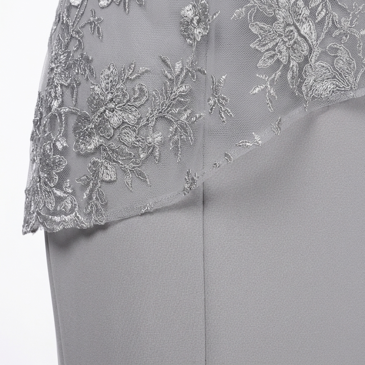 Robe midi grande taille pour femme avec broderie en dentelle