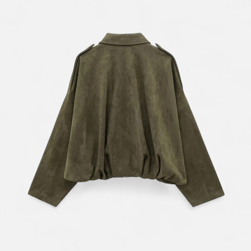 Ancienne Monde | Veste Bomber Vintage Zippée pour Femme