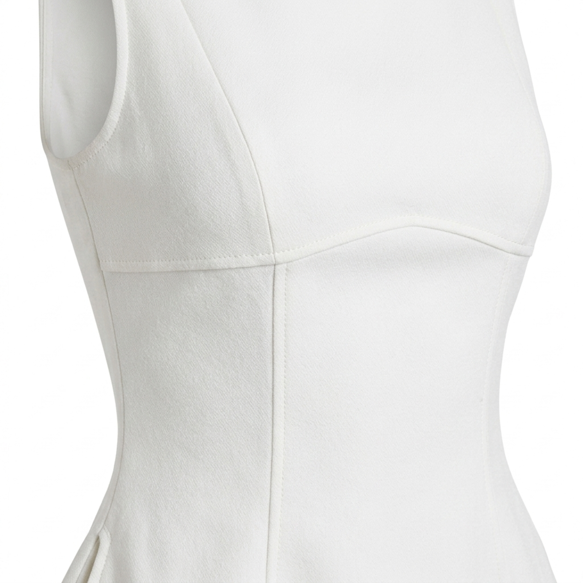 Robe courte femme — jupe boule en crêpe et col bateau | tenue de soirée