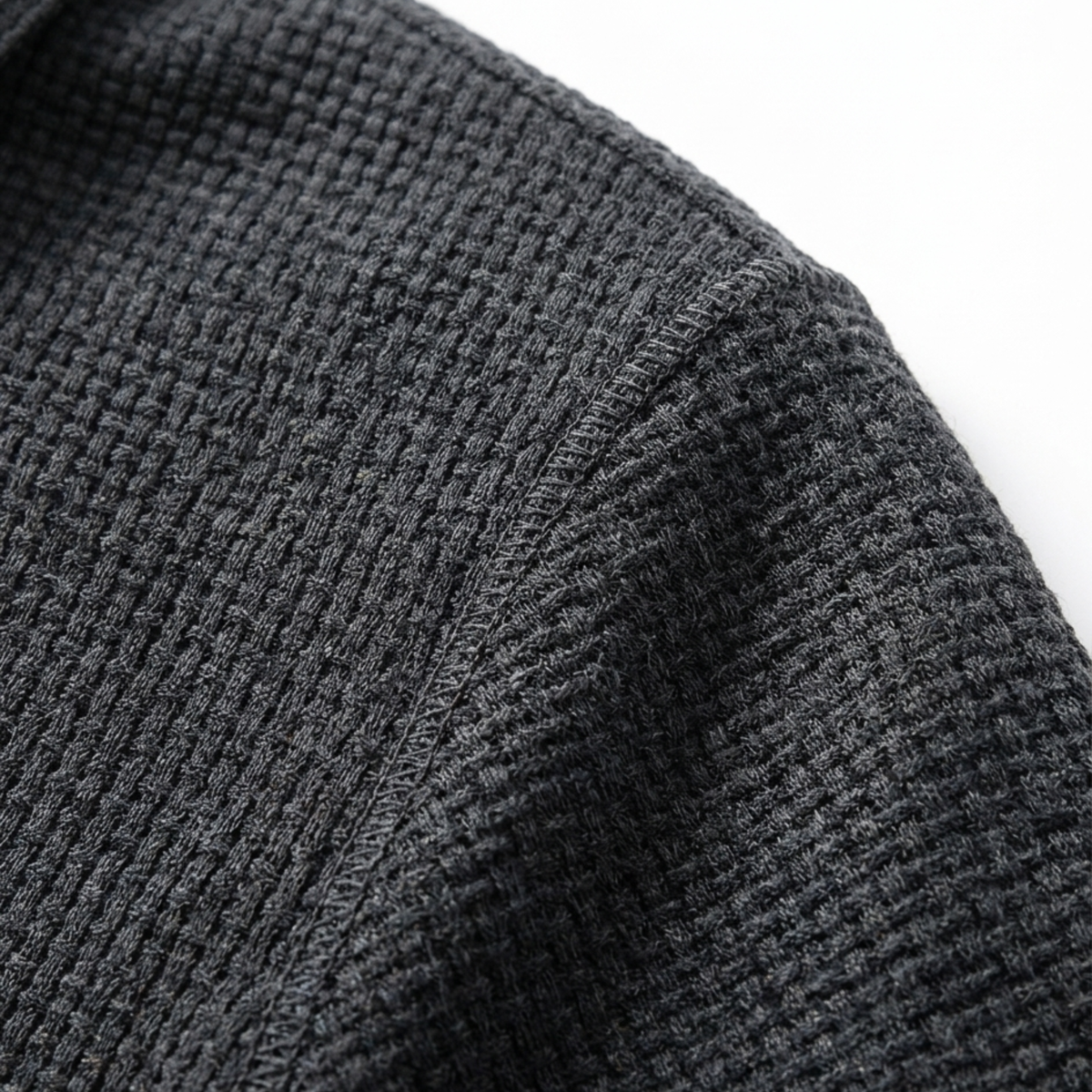 Polo homme à texture gaufrée et manches courtes — bureau &amp; détente