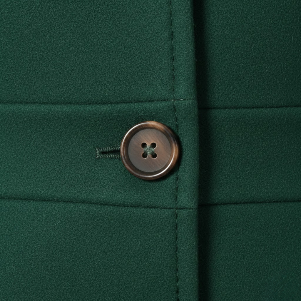 Manteau mi-long en laine à col tailleur et boutonnage multiple