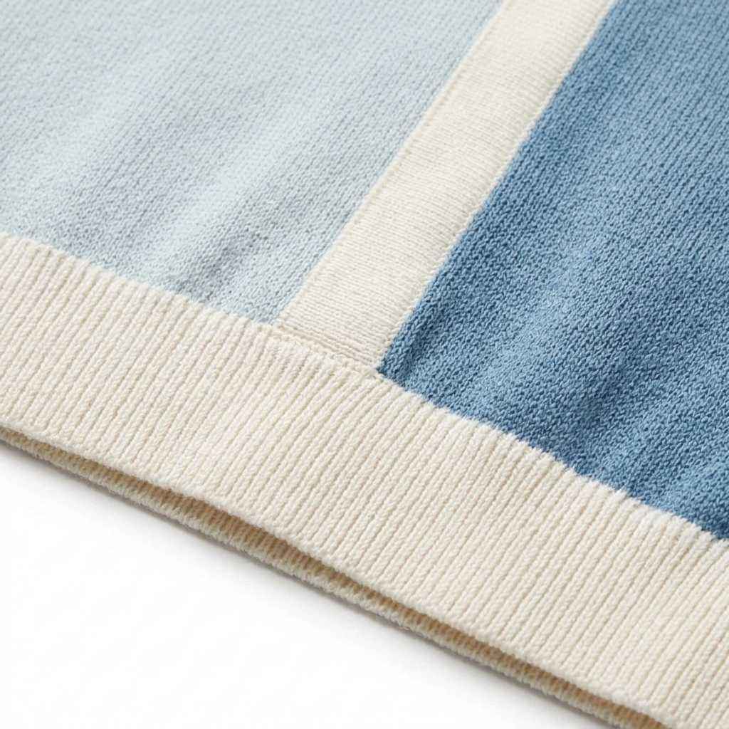 Polo en maille pour homme — rayures horizontales — style décontracté