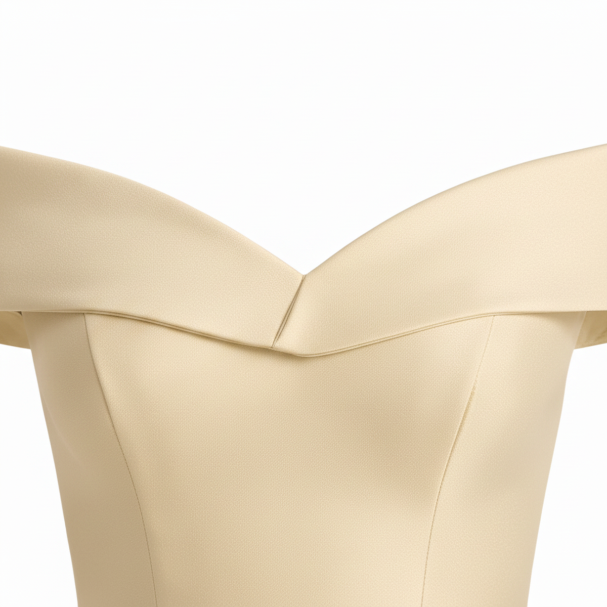 Robe Invitée de Mariage Midi Évasée à Épaules Dénudées avec Nœud à la Taille