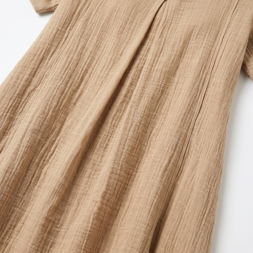 Robe kimono en lin pour femme avec col en v — plage