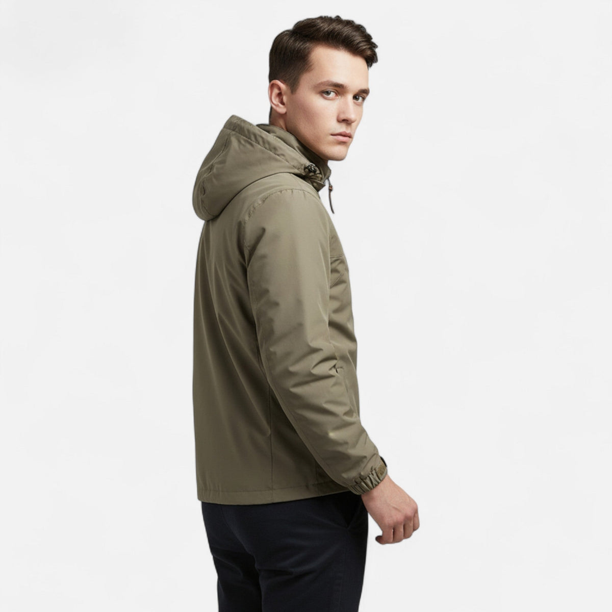 Ancienne Monde | Veste Homme Coupe-Vent Imperméable à Capuche