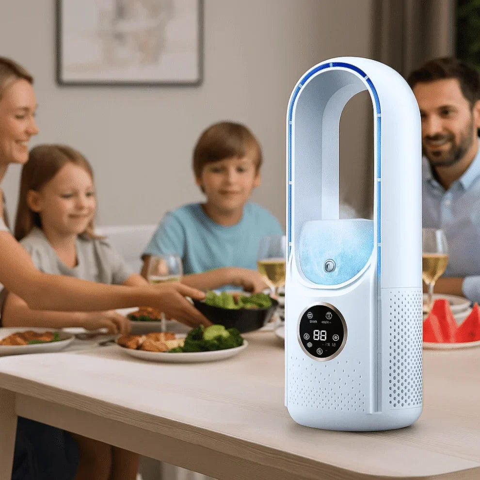 Rafraîchisseur d’Air USB Sans Lames avec Réservoir d’Eau et 6 Vitesses