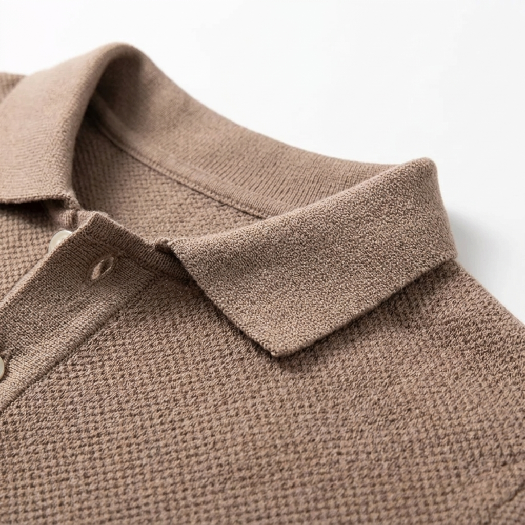 Polo homme en maille de coton coupe ajustée — détente