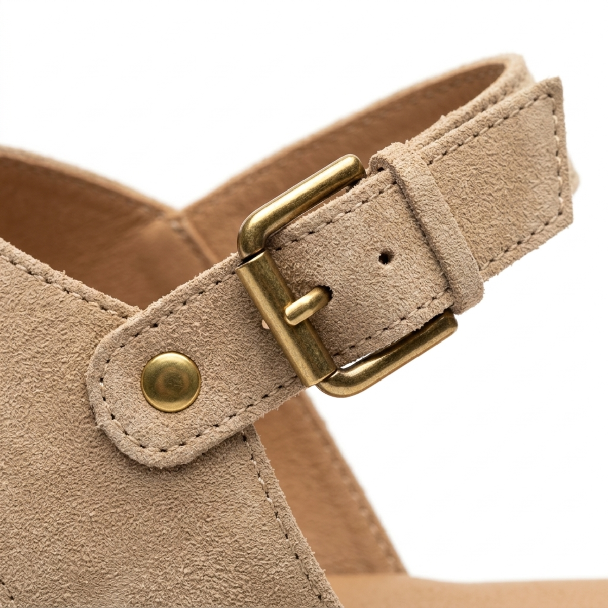 Nu-pieds plateforme femme — bride ajustable et clous — loisirs