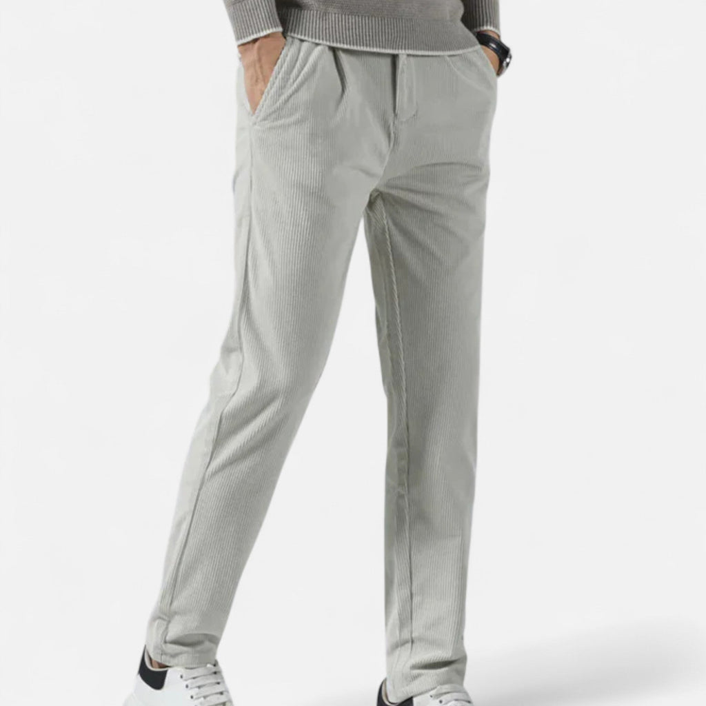 Ancienne Monde | Pantalon Homme en Velours Côtelé Coupe Droite Classique