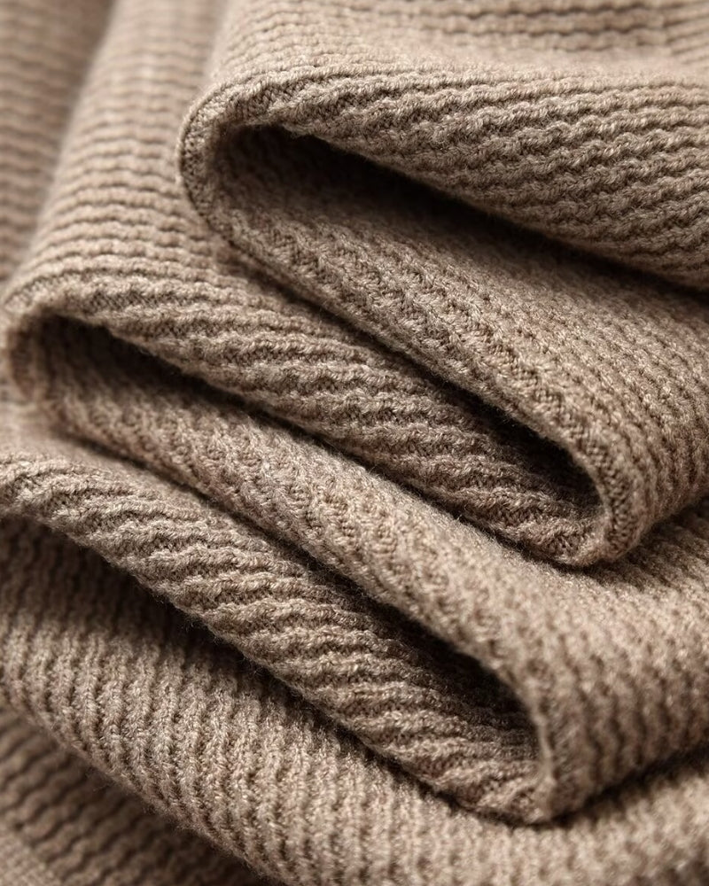 Pull Homme – Col Polo et Tricot Texturé Coupe Régulière Raffinée