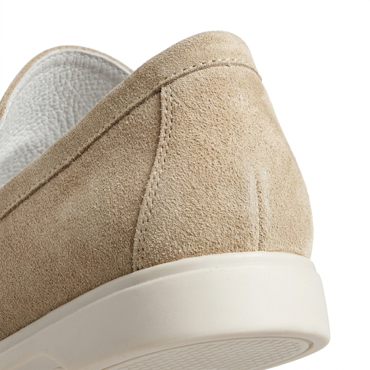 Mocassins en daim pour homme — semelle en caoutchouc — confort quotidien