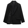Blazer Femme Vintage à Boutonnage Croisé pour le Bureau