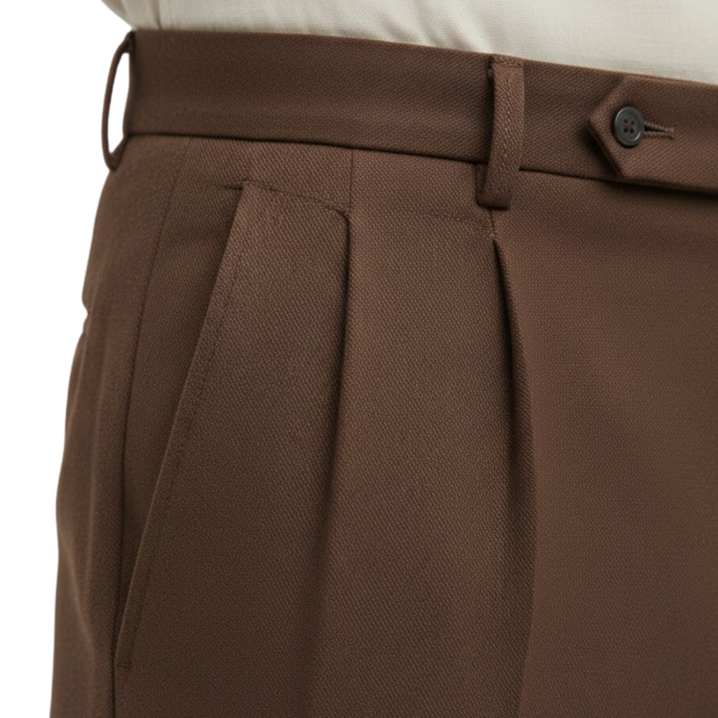 Pantalon de costume pour homme à coupe droite et taille haute de style italien