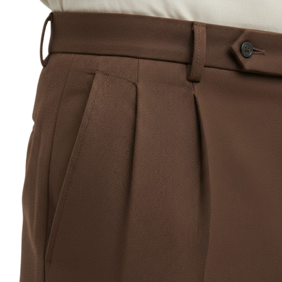 Pantalon de costume pour homme à coupe droite et taille haute de style italien