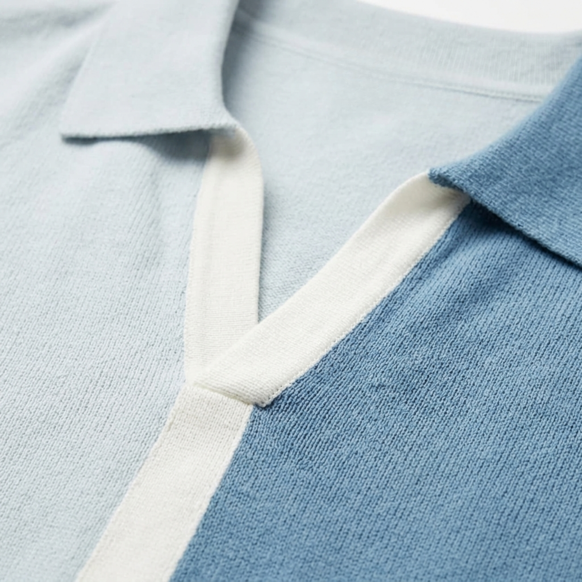 Polo en maille pour homme — rayures horizontales — style décontracté