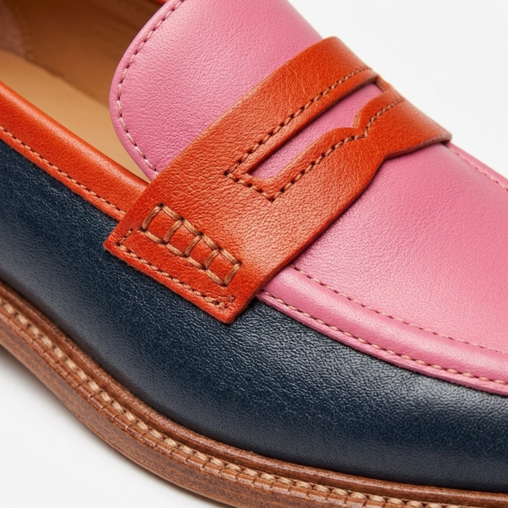 Mocassins multicolores semelle plate quotidien