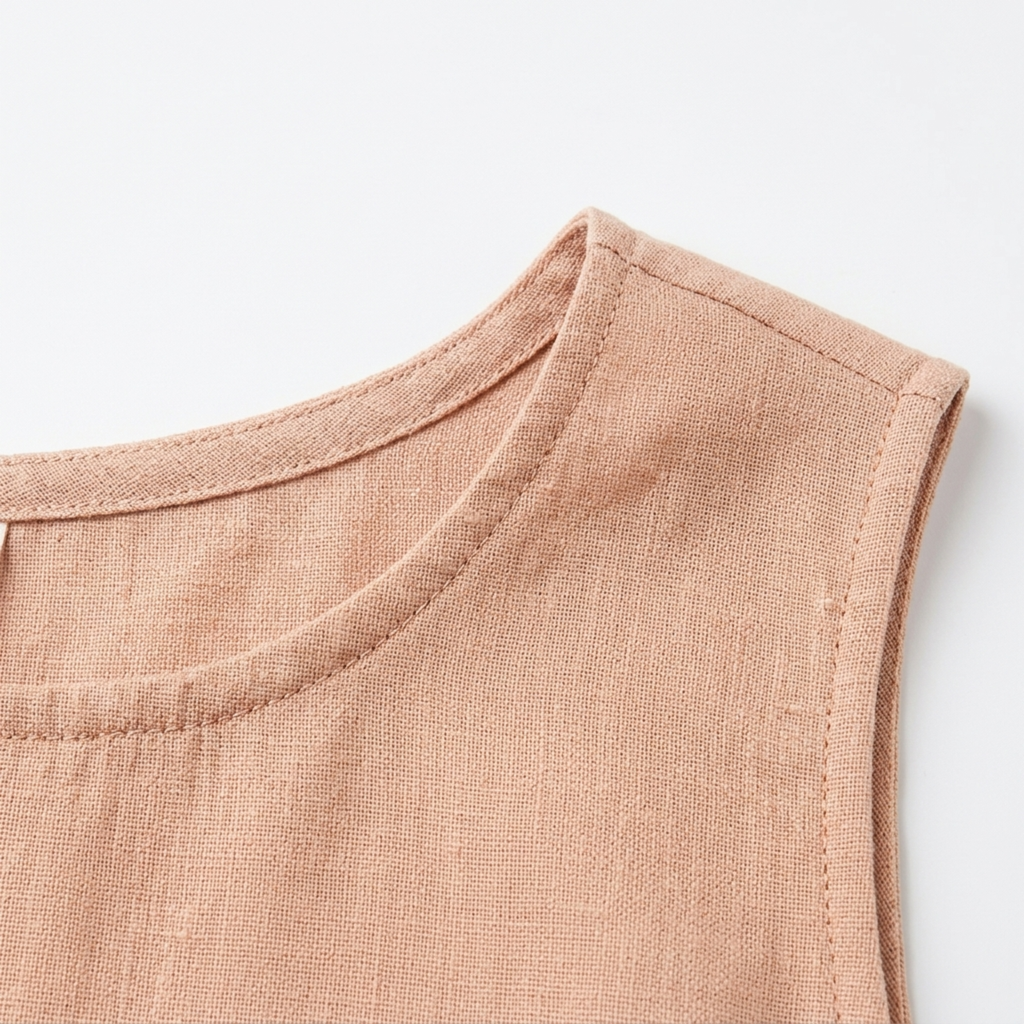 Débardeur crop top réversible — 100 % pur lin — style minimaliste — été