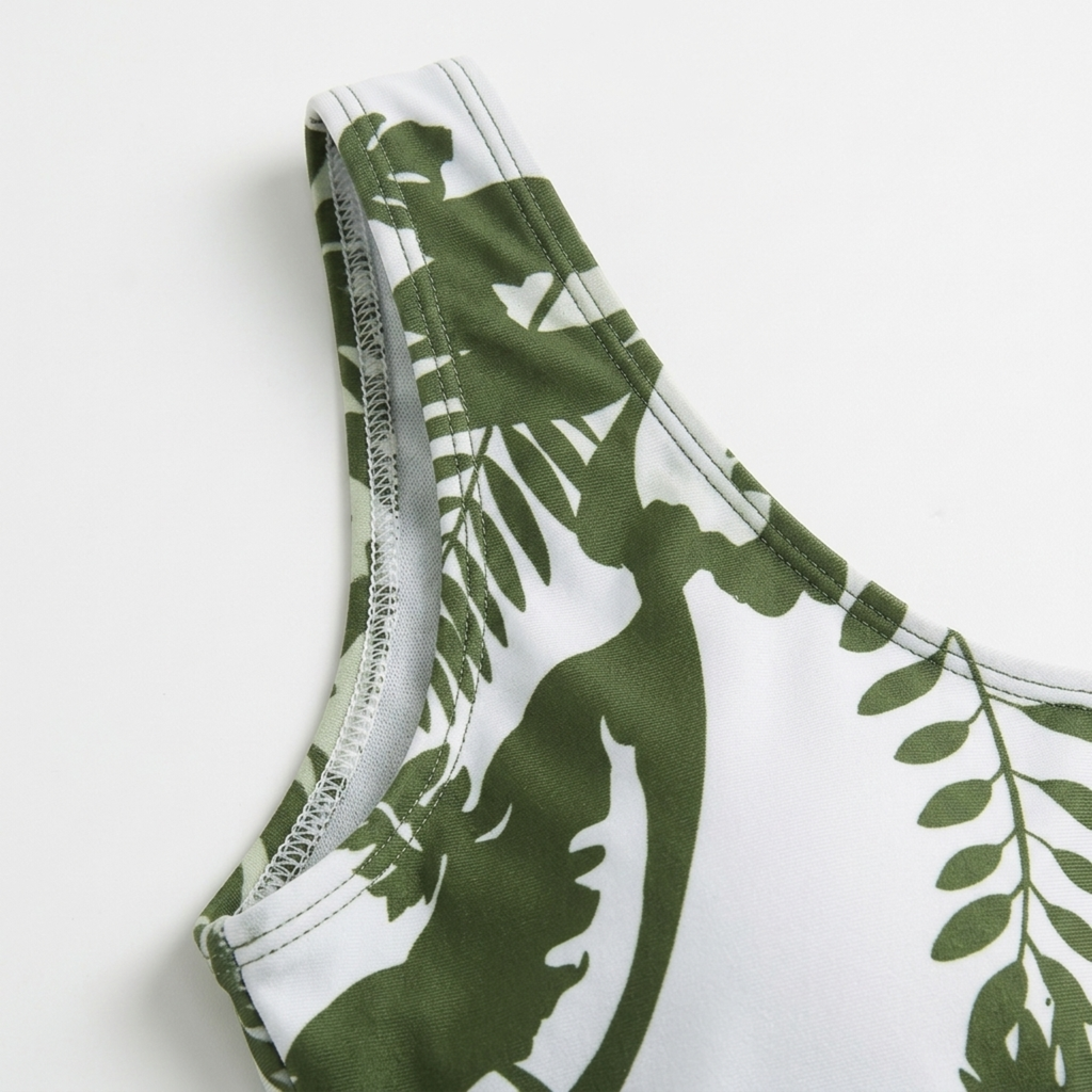 Maillot de bain une pièce grande taille pour femme avec paréo intégré imprimé fleuri