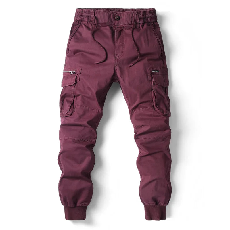 Jogger en Coton Homme – Poches Cargo et Ceinture Élastique Ajustable