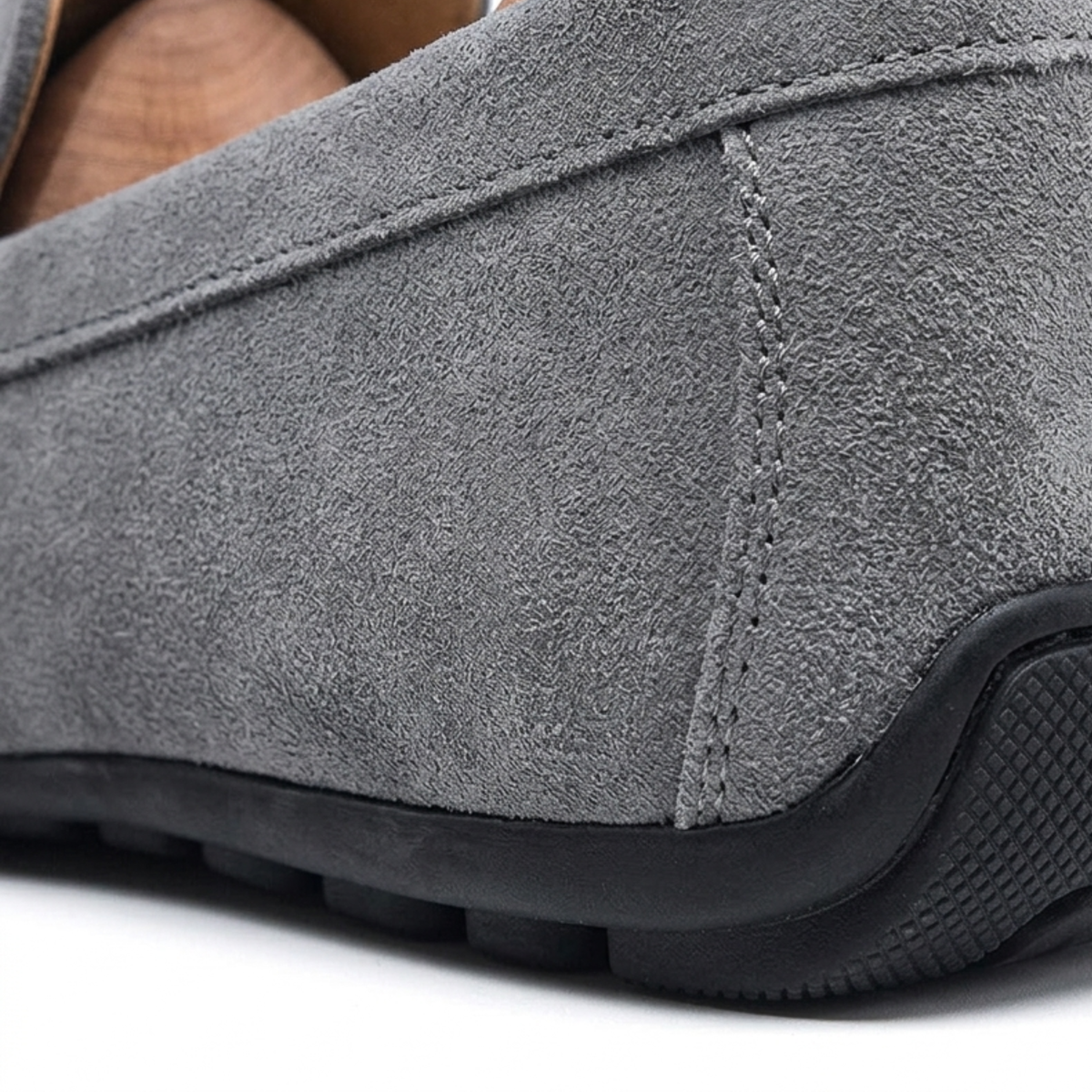 Mocassins en daim pour homme — bride penny — style quotidien décontracté