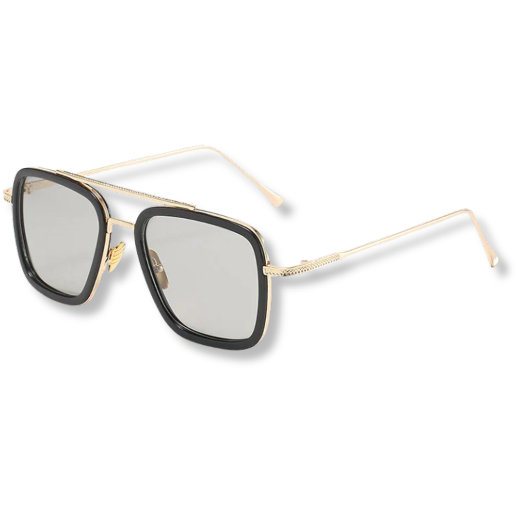 Lunettes aviateur carrées avec monture légère et verres de protection UV