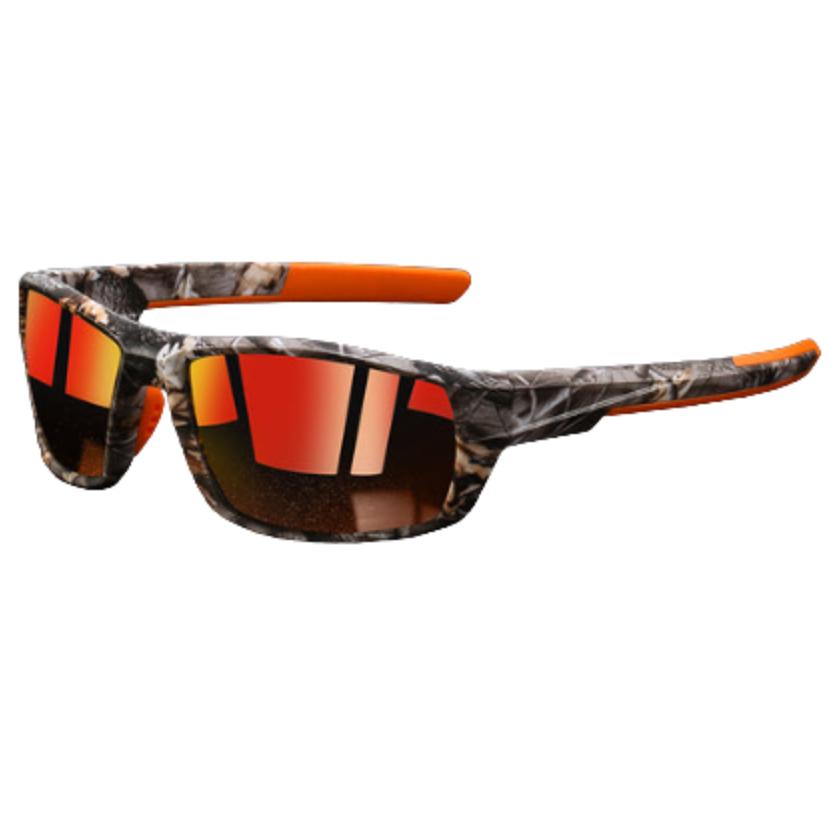 Lunettes de soleil sport — verres polarisés et monture camouflage