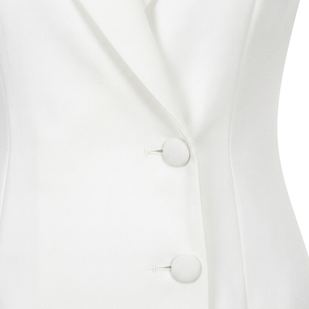 Robe blazer midi — manches longues et boutons — bureau
