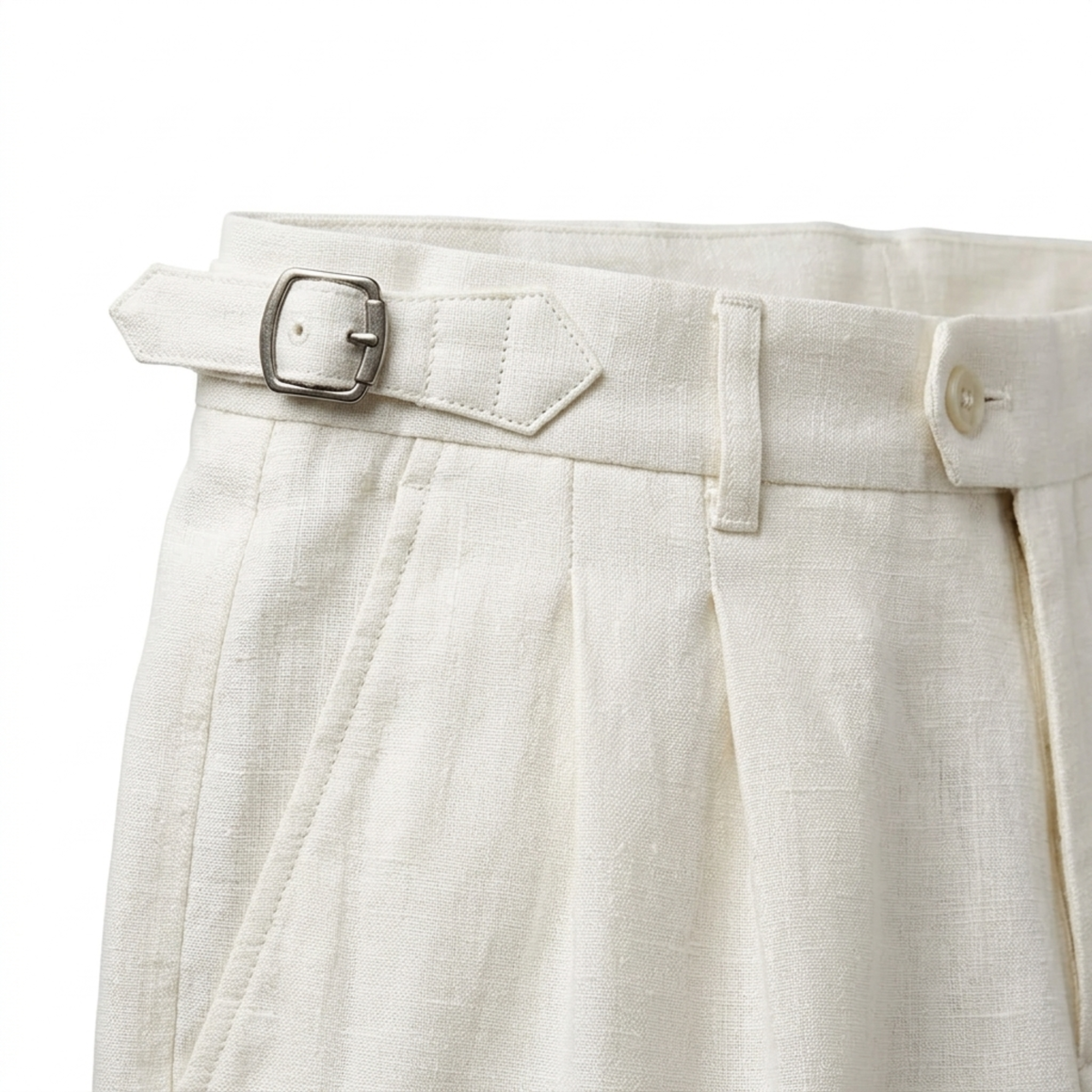 Pantalon habillé homme — 100 % lin — double pli — cérémonies formelles