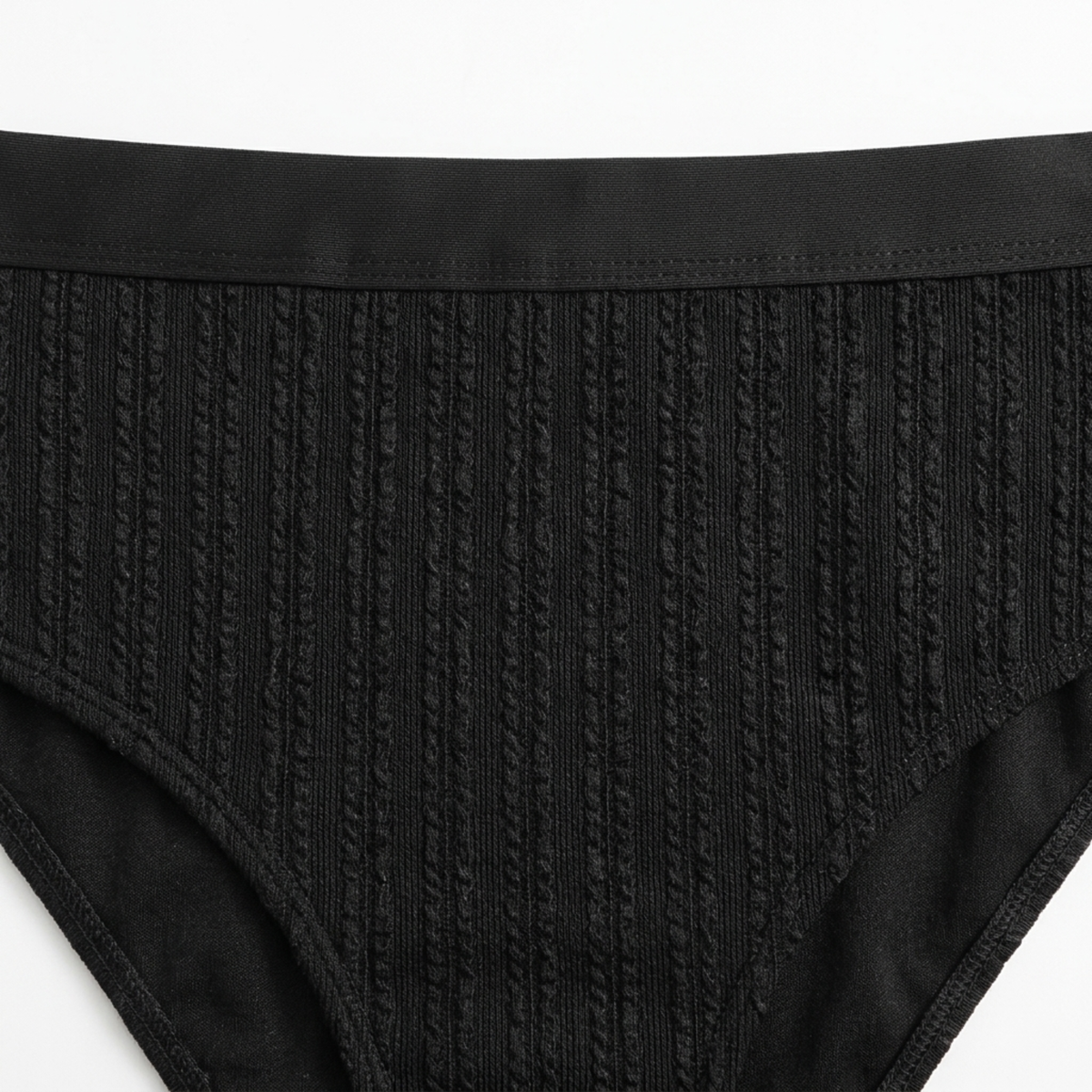 Bikini deux pièces grande taille pour femme maillot de bain taille haute côtelé