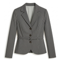 Blazer en Polyester Femme – Rayures et Ceinture Coupe Ajustée Élégante