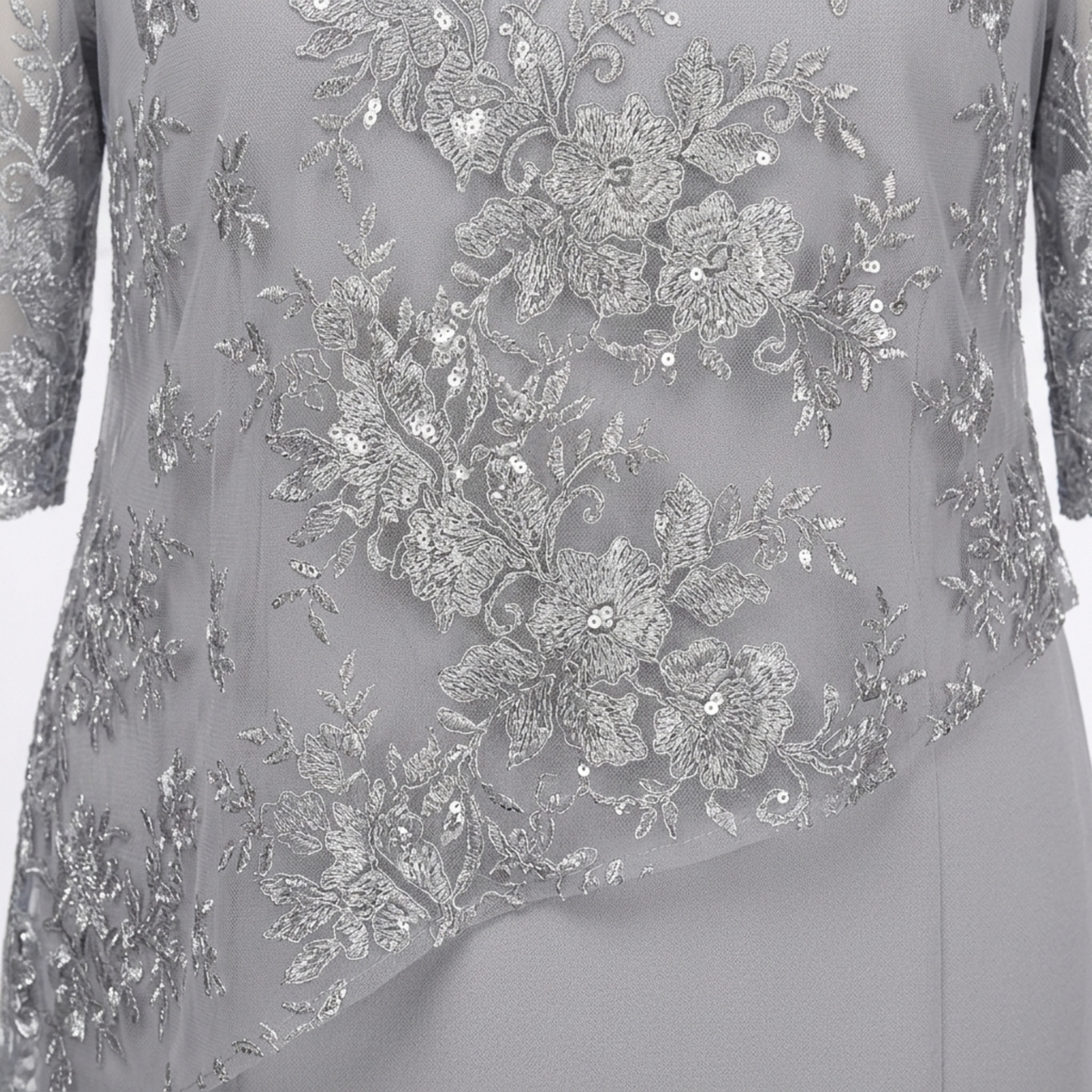Robe midi grande taille pour femme avec broderie en dentelle