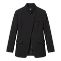 Blazer en Polyester Femme – Asymétrique et Bouton Unique Coupe Ajustée