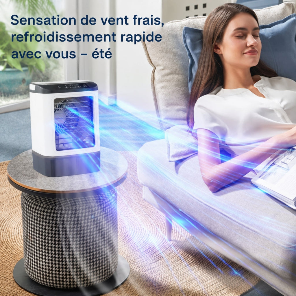 Compact USB Cooling Fan with Humidification and 3 Speeds