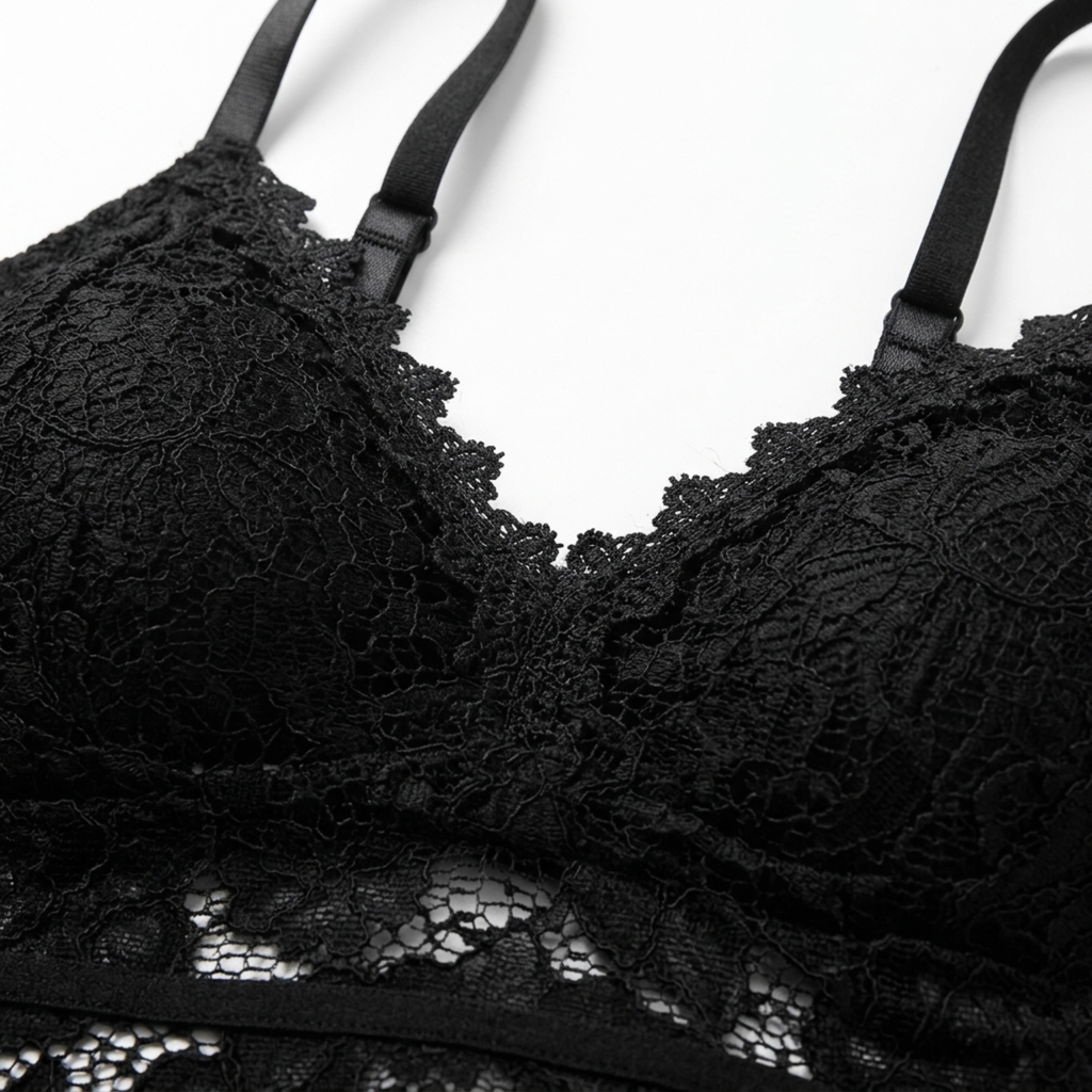 Haut court crop top pour femmes en dentelle — col en v — sortie chic