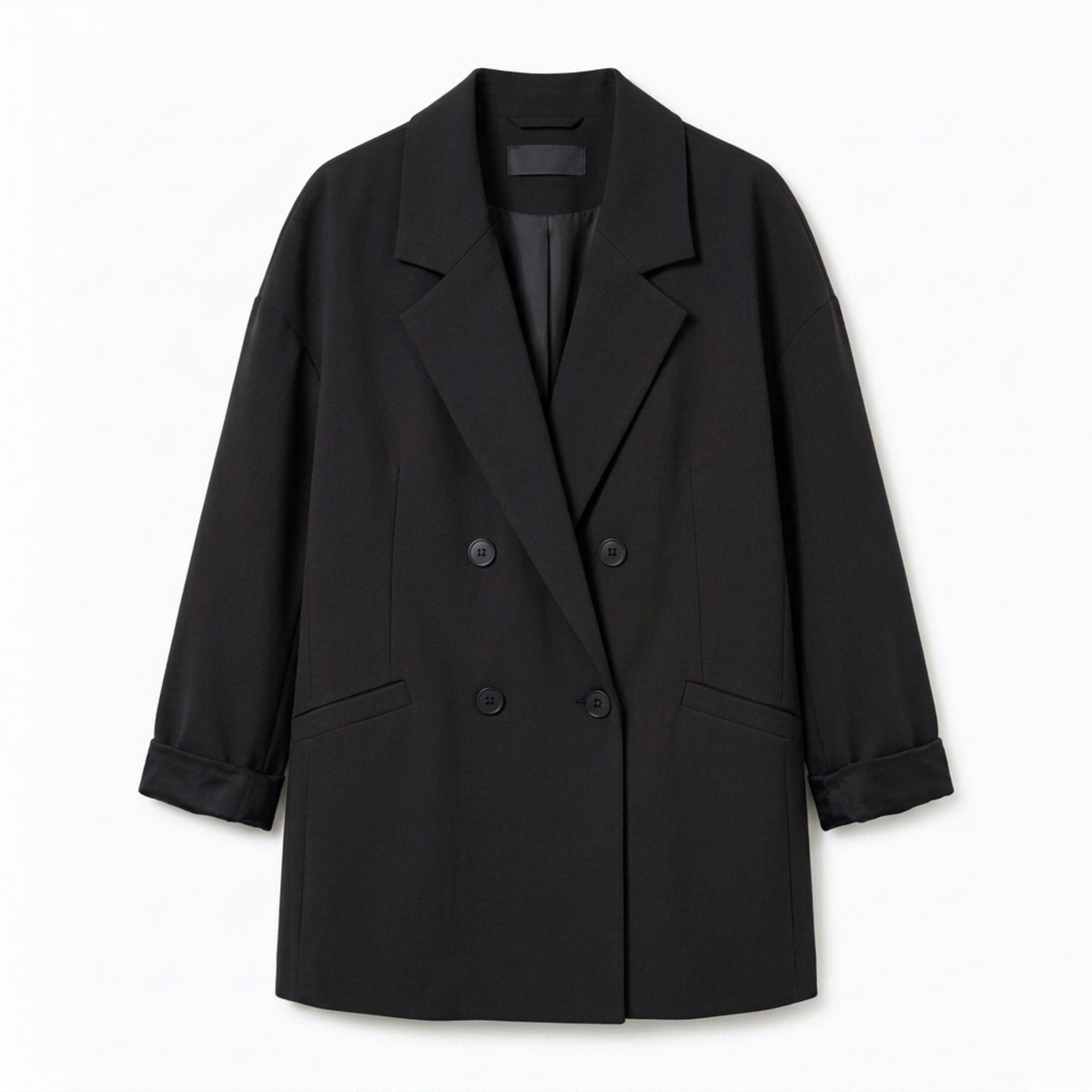 Blazer en Polyester Femme – Croisé et Coupe Oversize Moderne Décontractée