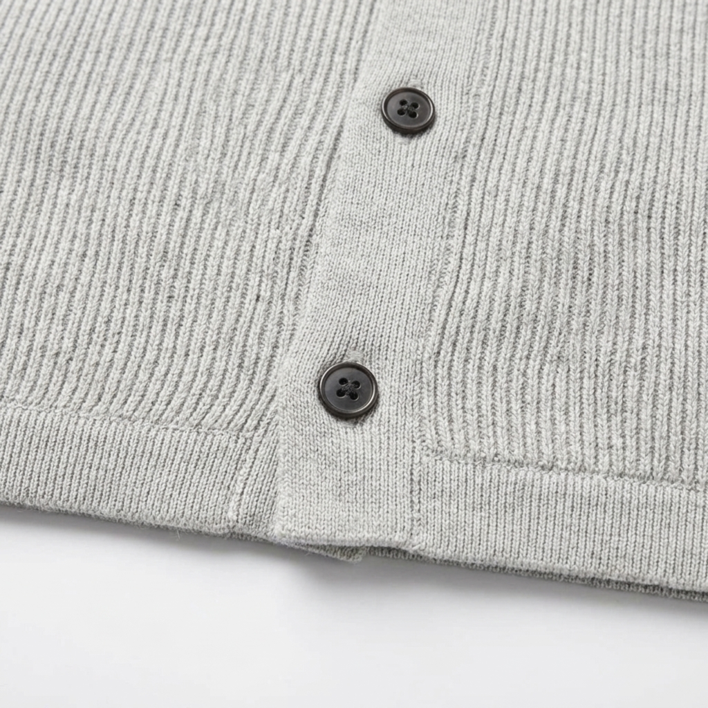 Polo pour homme — maille côtelée — tenue décontractée