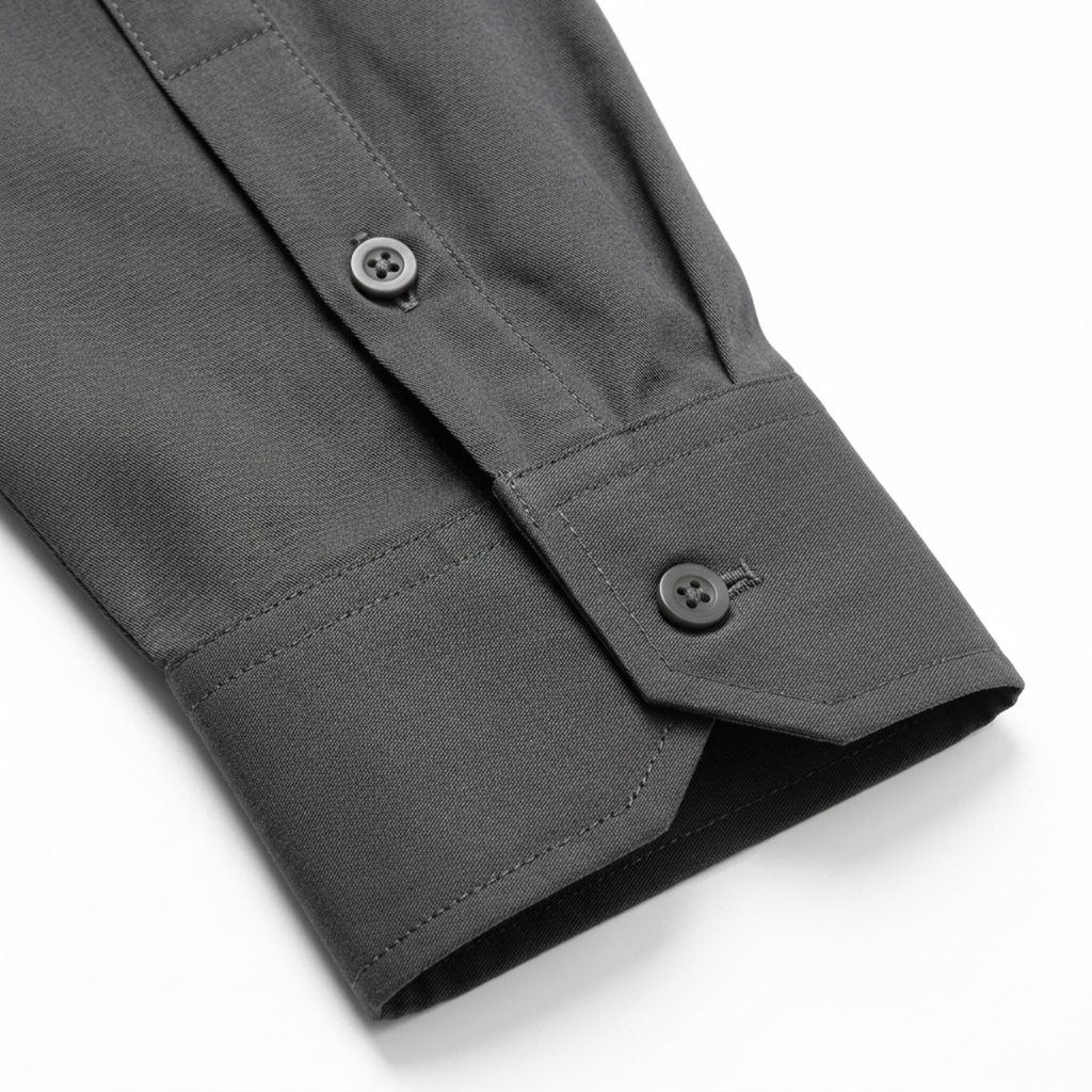 Chemise boutonnée homme — col à revers et manches longues — quotidien